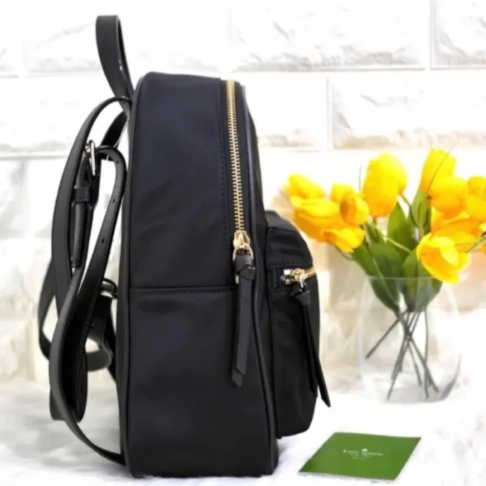 KATE SPADE Nylon Black Backpack w Dust Bag NWOT